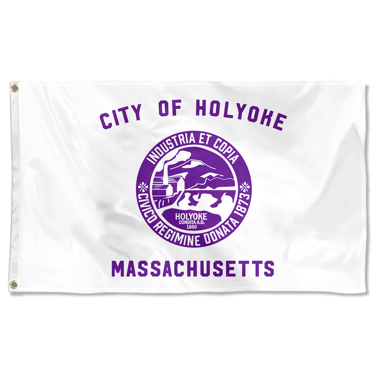 Fyon Holyoke, Massachusetts flag Banner