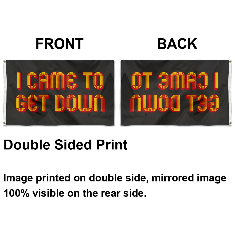 Fyon I Came To Get Down Flag Indoor and outdoor banner
