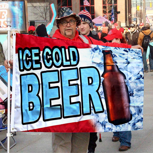 Fyon Ice Cold Beer Flag Indoor and Outdoor Banner