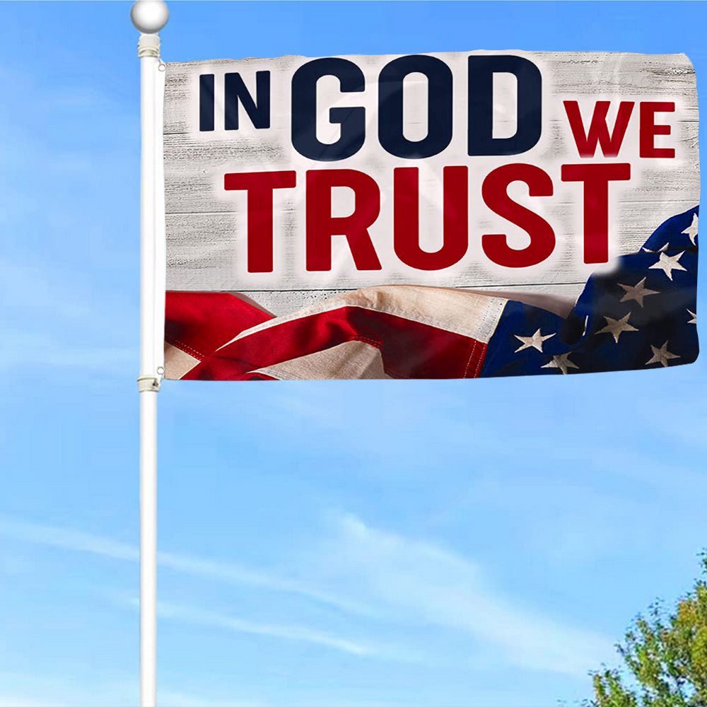 Fyon In God we Trust JESUS Flag Indoor and outdoor banner