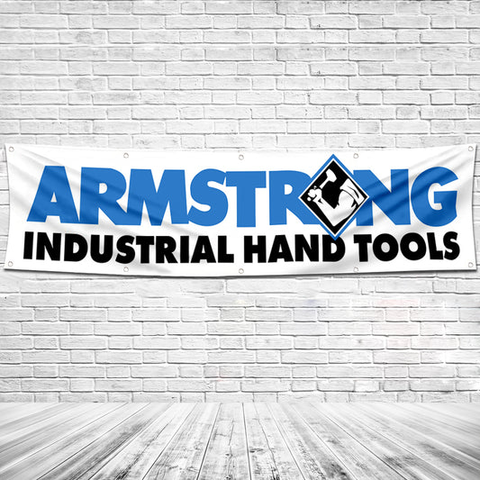 Fyon Industrial hand Tools Garage Shop Decor Banner Works for Armstrong Flag 2x8 Feet