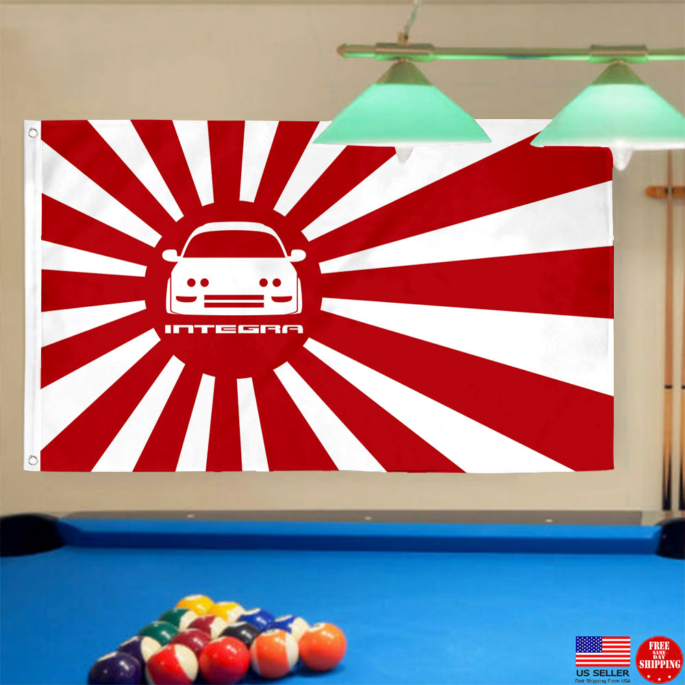 Fyon Integra Japanese Rising Sun JDM Flag Indoor and Outdoor Banner