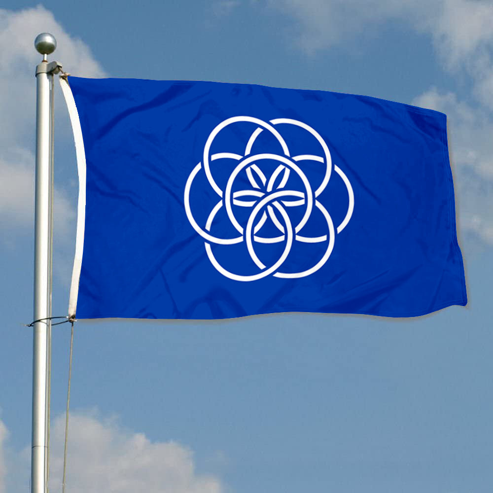 Fyon International of Planet Earth Flag Indoor and Outdoor Banner