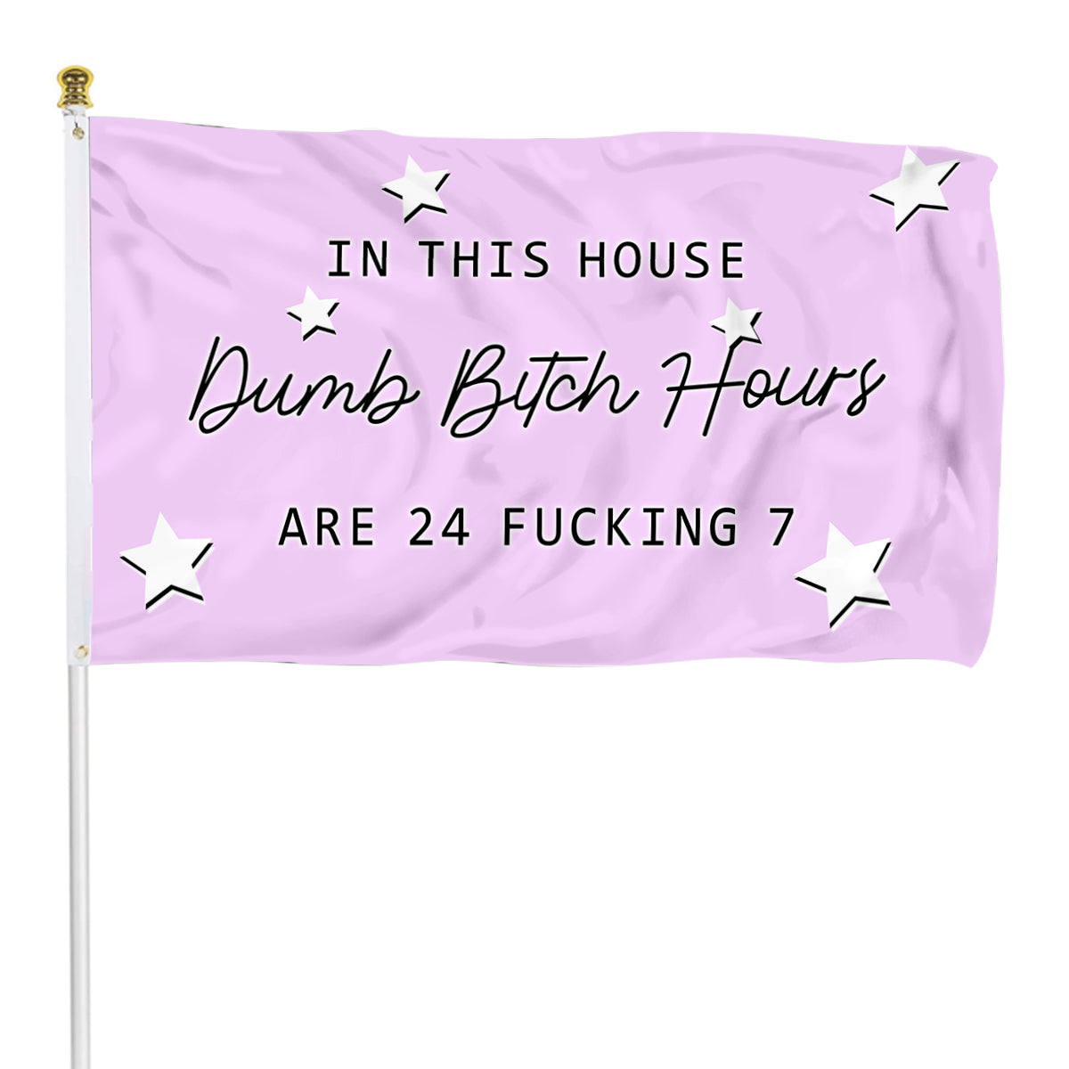 Fyon In this house 24 Fucking 7 flag Indoor and outdoor banner