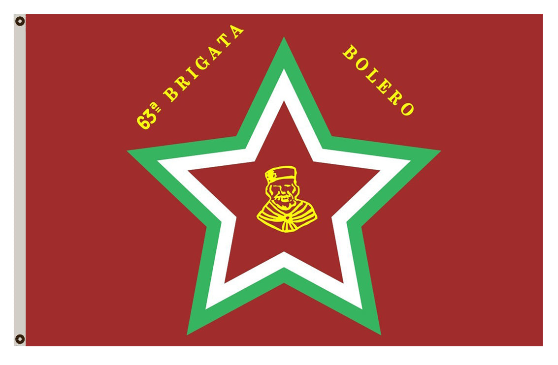 Fyon of Italian Partisan 63rd Brigade Garibaldi «Bolero» flag banner