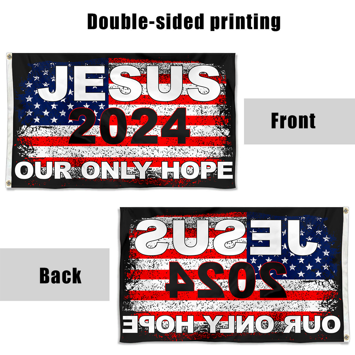 Fyon JESUS 2024 FLAG Our Only Hope USA Indoor and outdoor banner