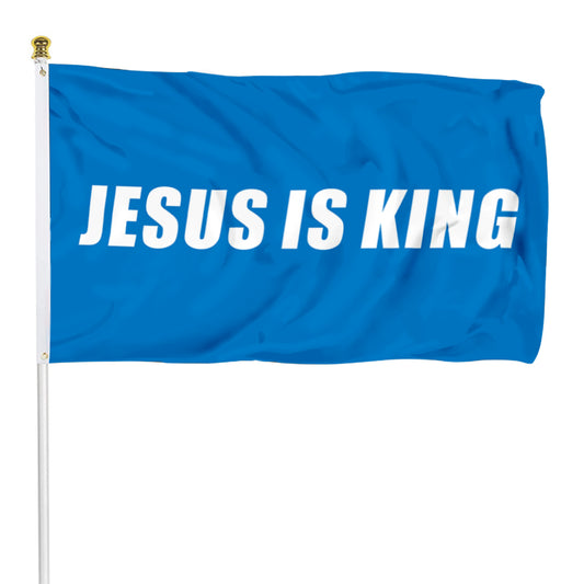 Fyon JESUS IS KING Flag Banner