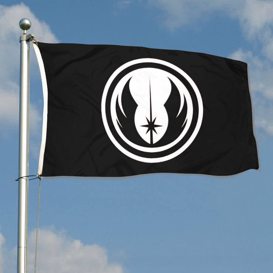 Fyon Star Wars Jedi Order Flag Jedi Symbol Indoor and outdoor banner Black
