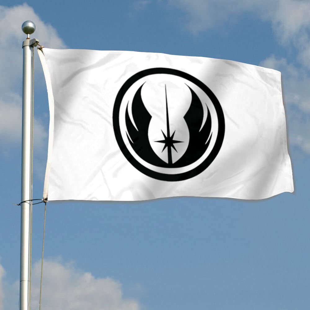 Fyon Star Wars Jedi Order Flag Jedi Symbol Indoor and outdoor banner White