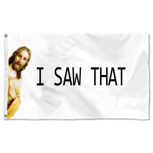 Fyon Jesus Christ flag I Saw That Funny Tapestry Wall Indoor and outdoor banner