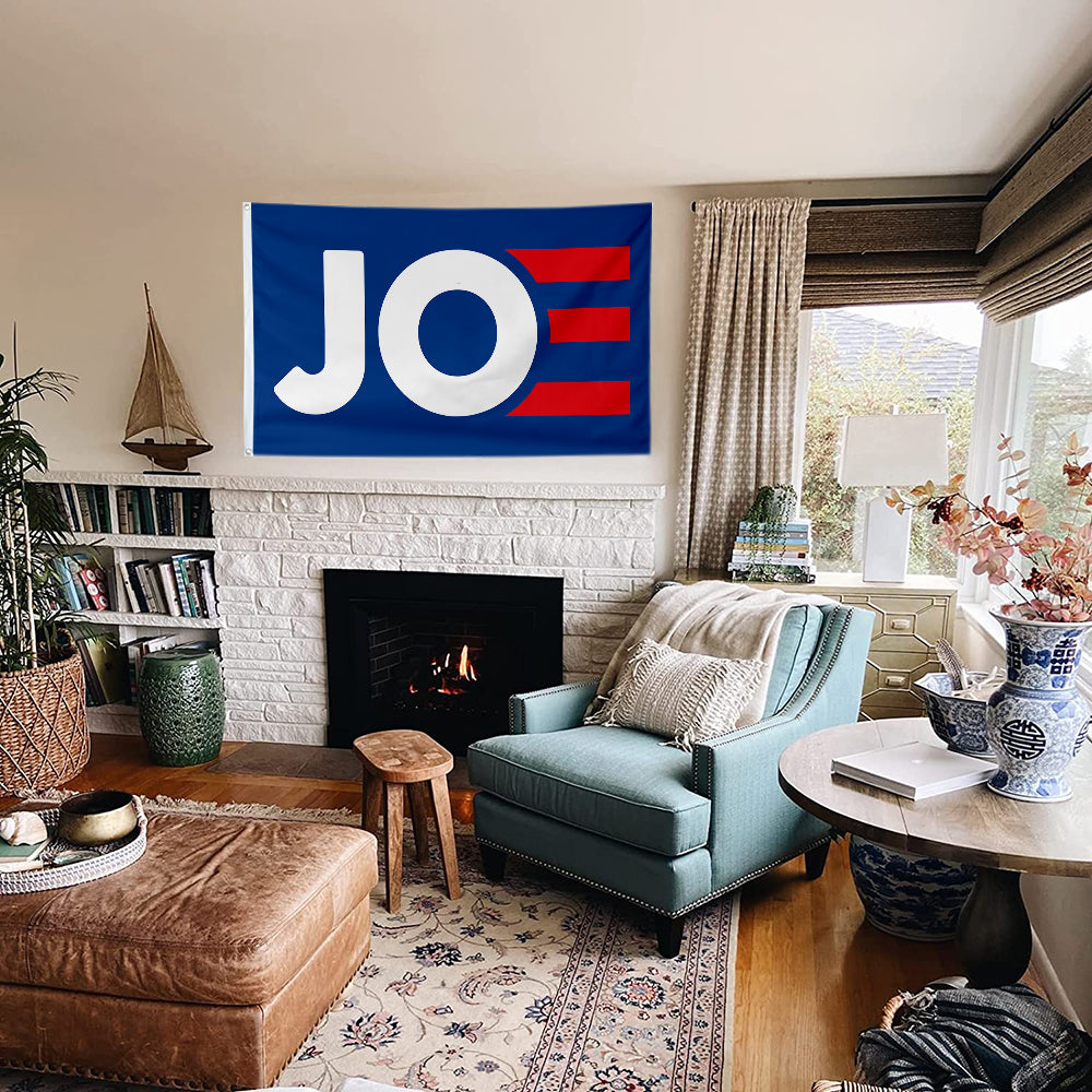 Fyon Joe Biden Flag Blue Indoor and Outdoor Banner