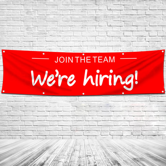 Fyon Join The Team We're Hiring Decor Banner Flag 2x8 Feet