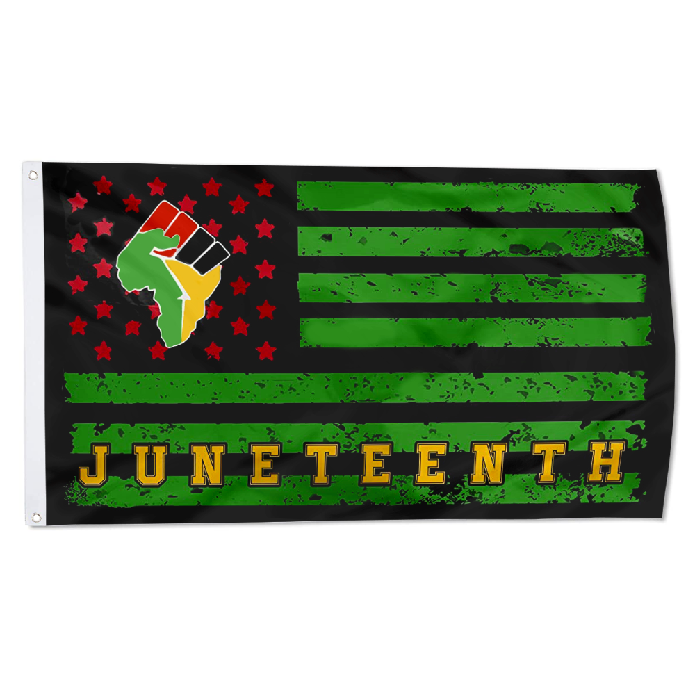 Fyon Juneteenth African Fist American Flag Indoor and outdoor banner 2240804