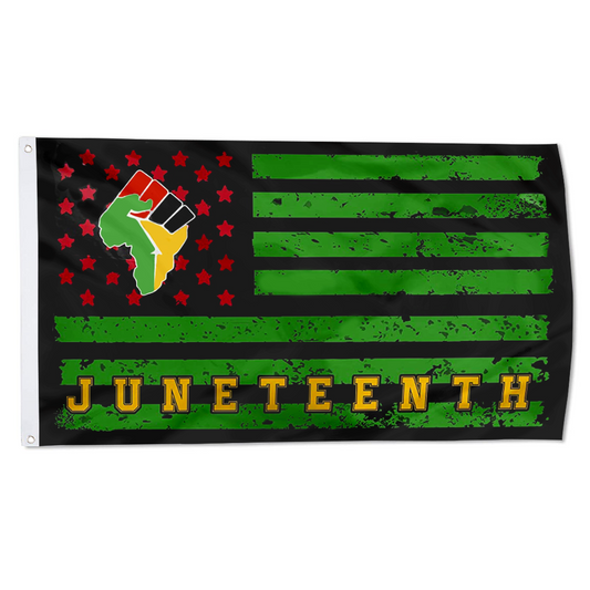 Fyon Juneteenth African Fist American Flag Indoor and outdoor banner 2240804