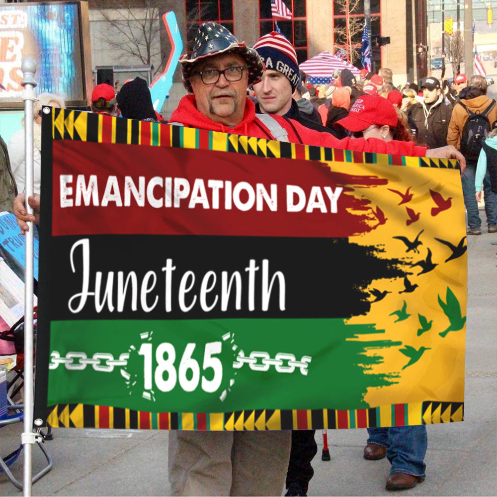 Fyon Juneteenth Emancipation Day Flag 41720 Indoor and outdoor banner