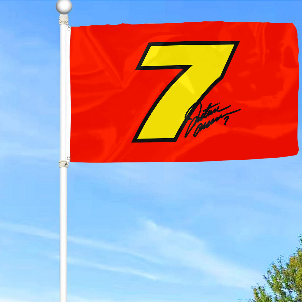 Fyon Justin Allgaier #7 Racing Car Flag Indoor and Outdoor Banner
