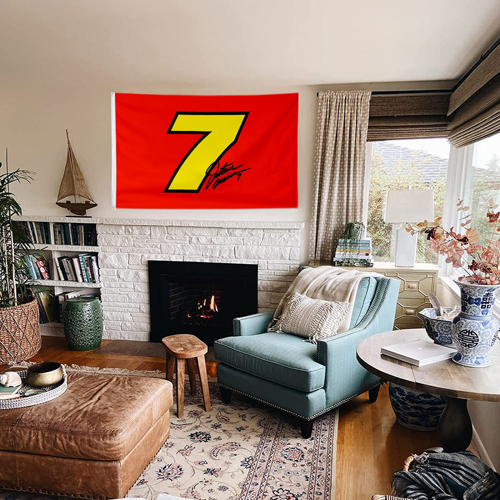 Fyon Justin Allgaier #7 Racing Car Flag Indoor and Outdoor Banner