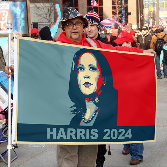 Fyon Kamala Harris 2024 Flag Indoor and Outdoor Banner