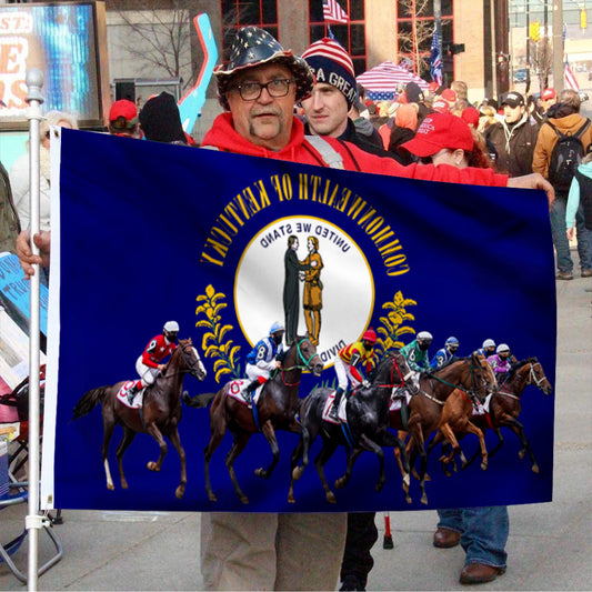 Fyon Kentucky Derby Horse Racing Flag 41769 Indoor and outdoor banner