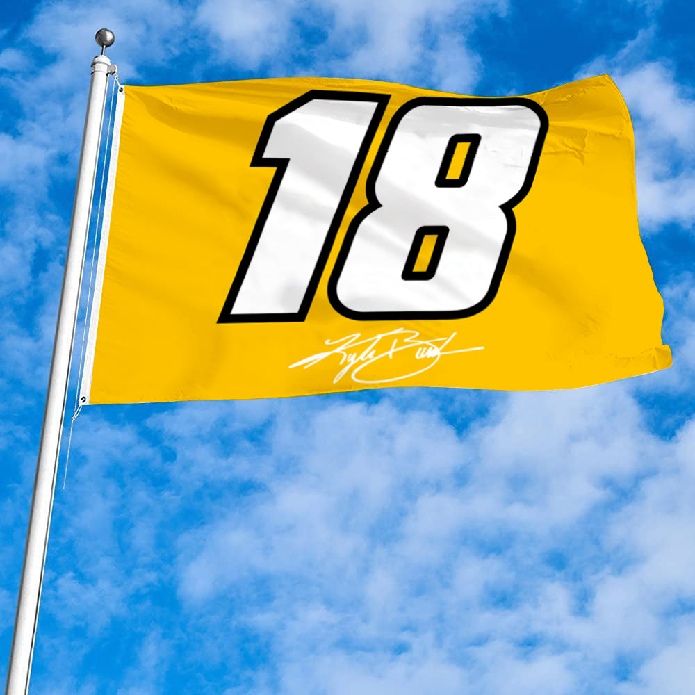 Fyon Kyle Busch #18 Flag Banner