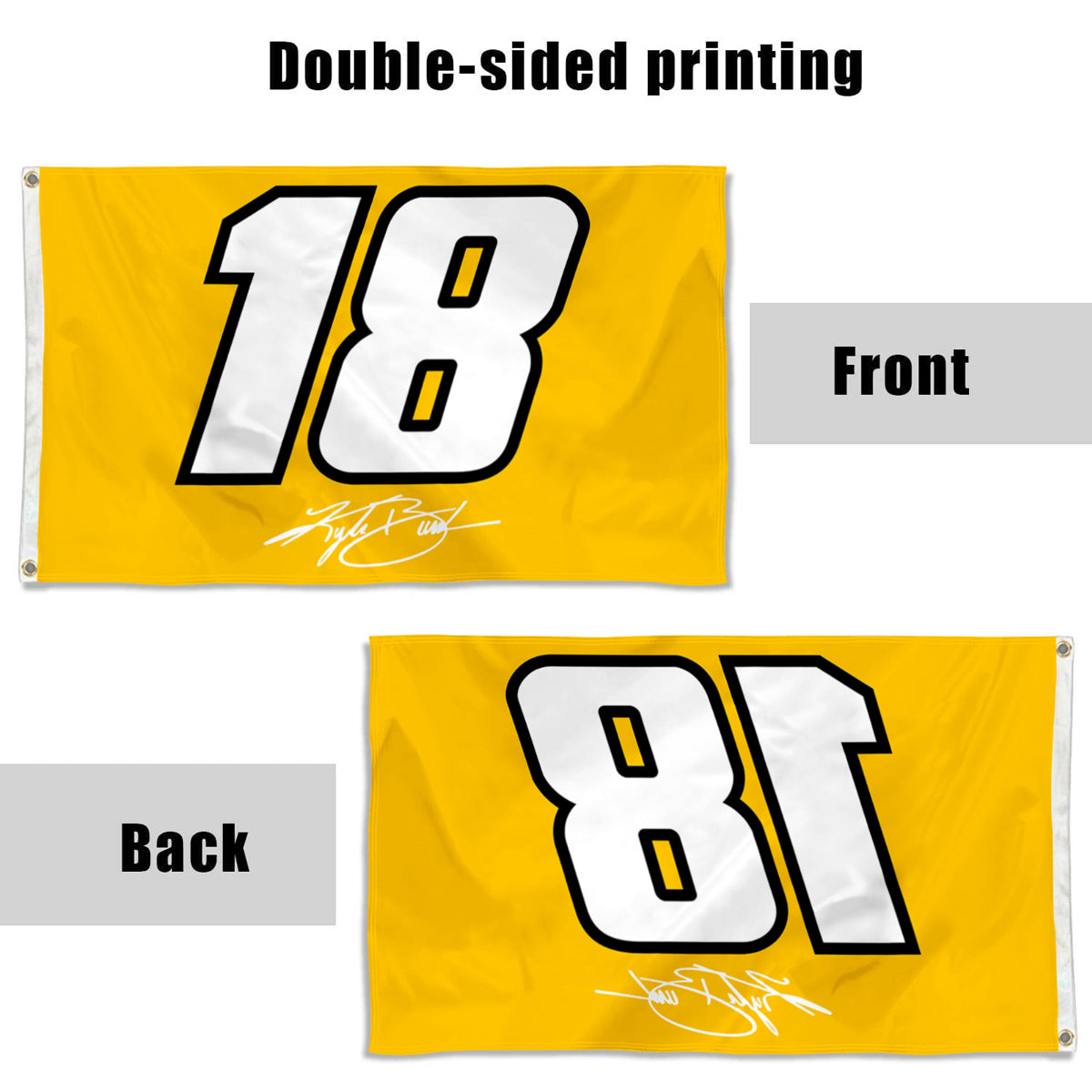 Fyon Kyle Busch #18 Flag Banner