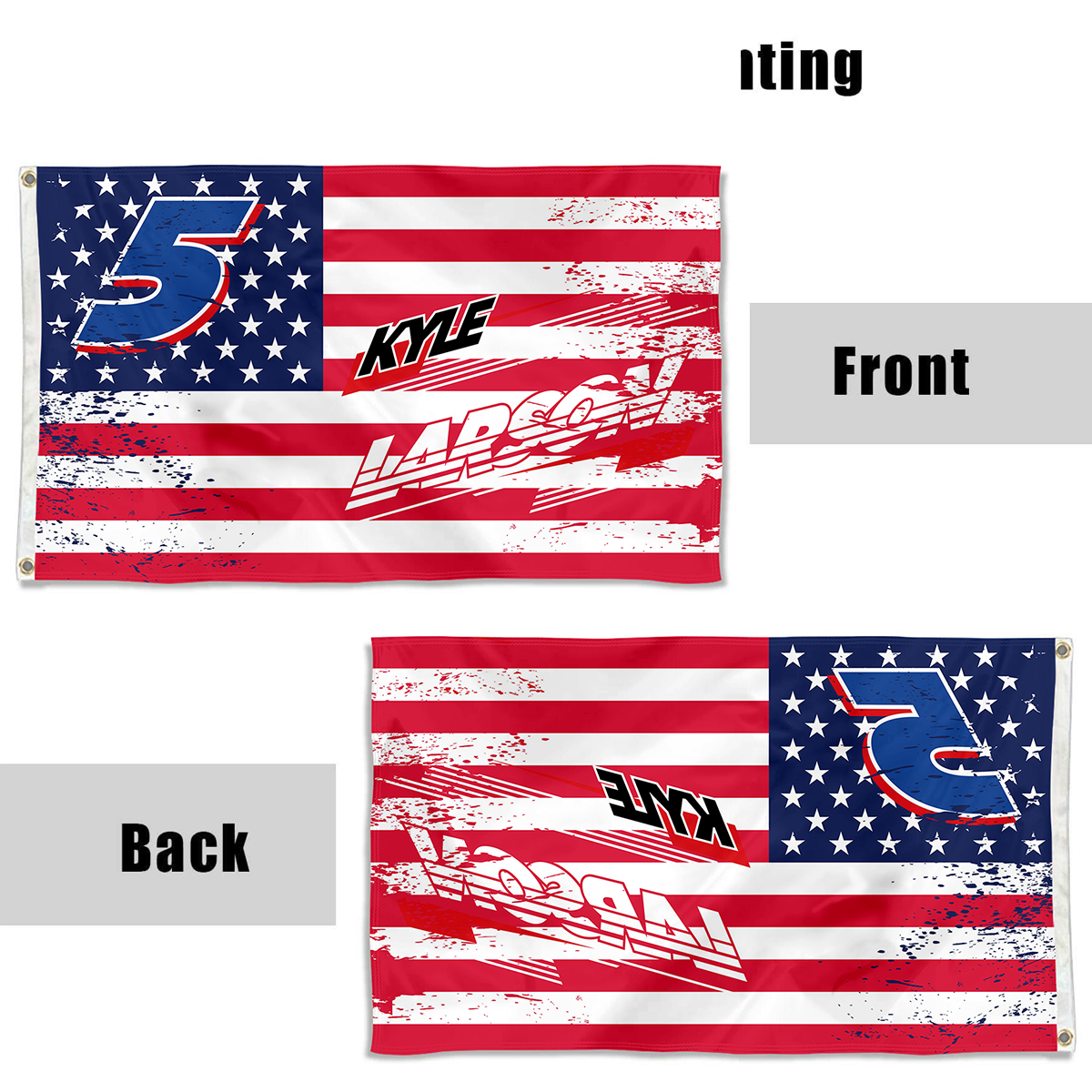 Fyon Kyle Larson #5 Flag Banner