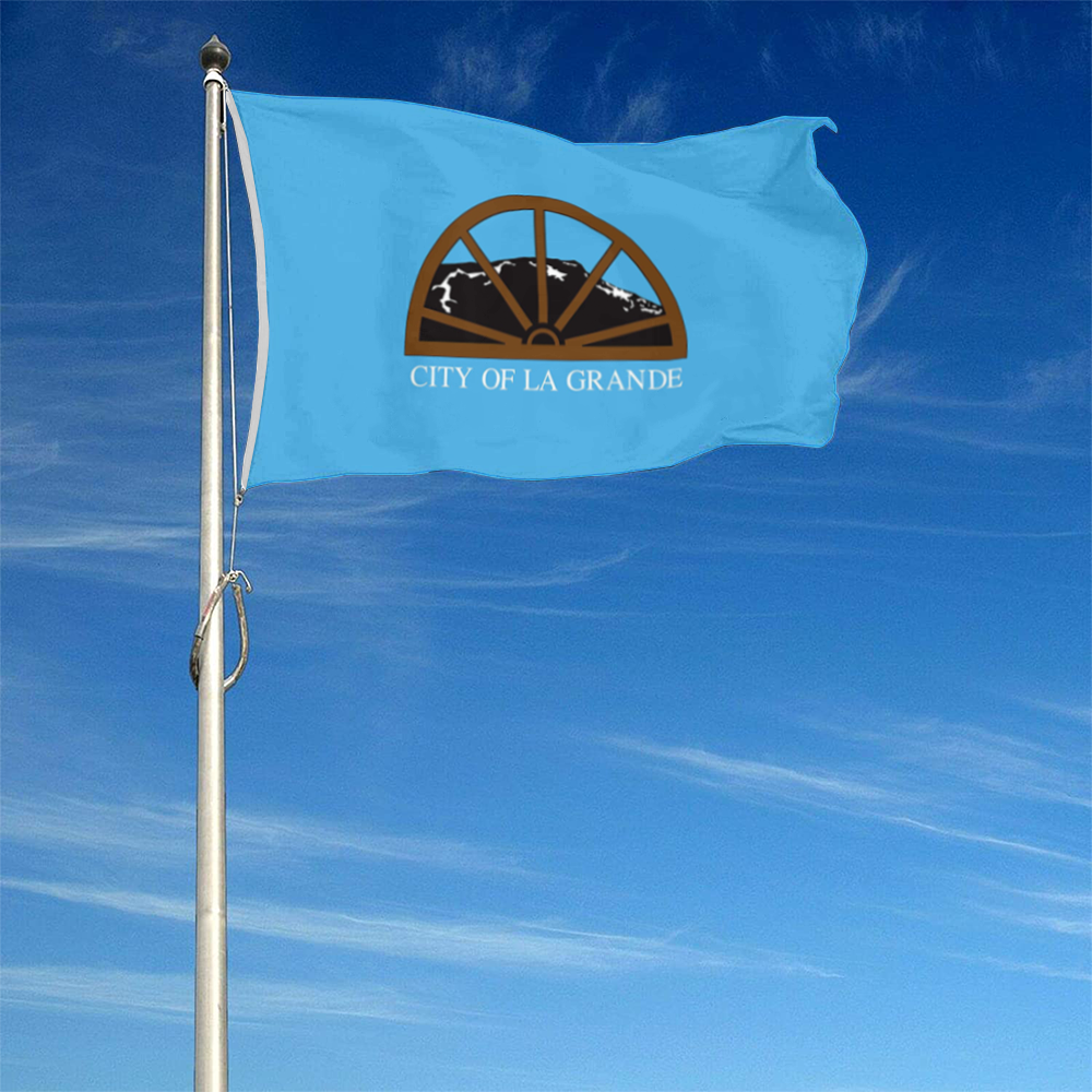 Fyon La Grande, Oregon flag banner
