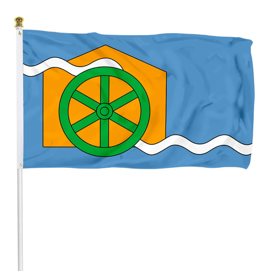 Fyon Cromford village The village of Cromford in Derbyshire Flag Indoor and outdoor banner