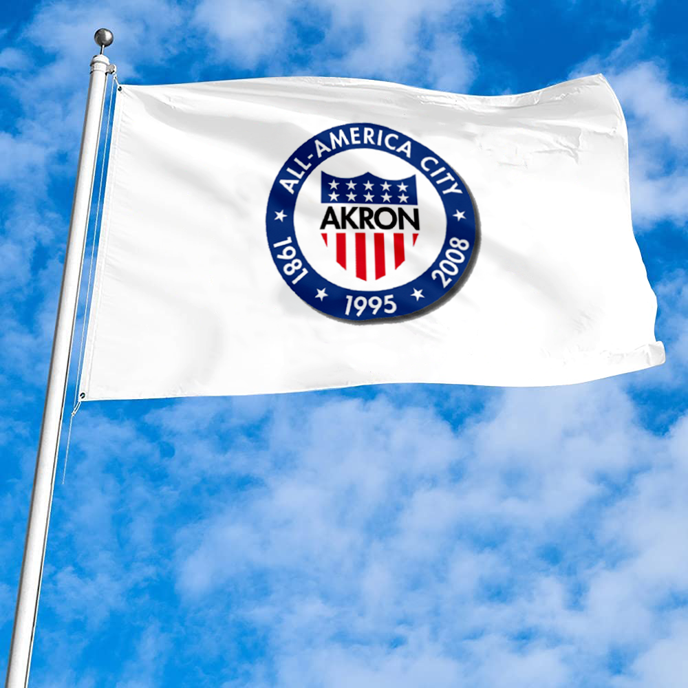 Fyon Logo of Akron, Ohio Flag banner