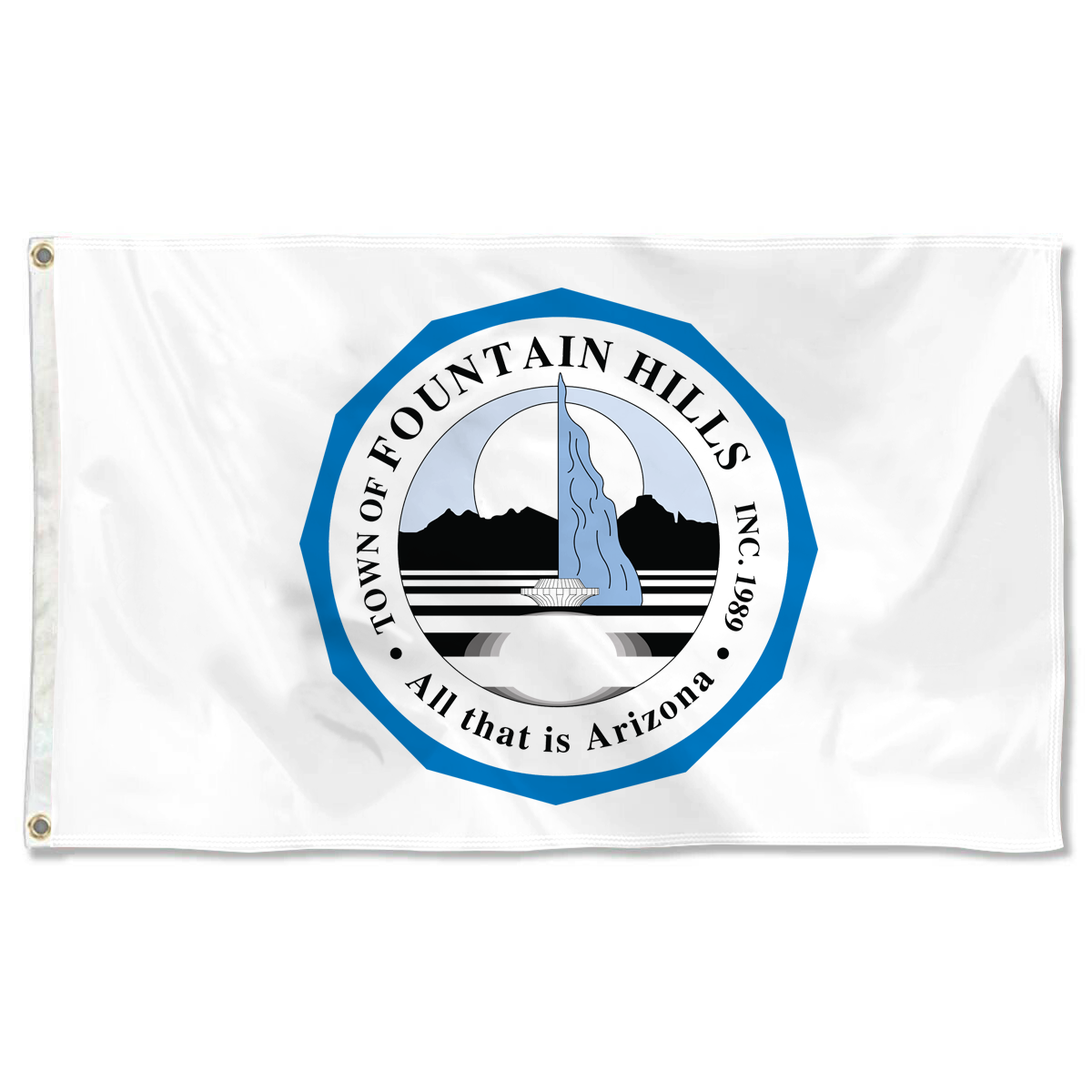 Fyon Logo of Fountain Hillsaz, Arizona Flag Banner