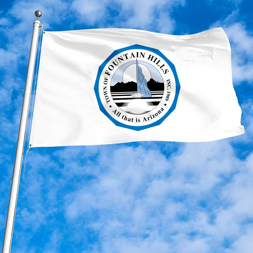 Fyon Logo of Fountain Hillsaz, Arizona Flag Banner