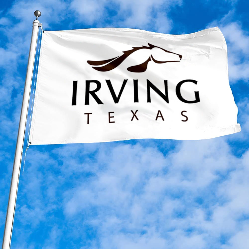 Fyon Logo of Irving, Texas flag banner