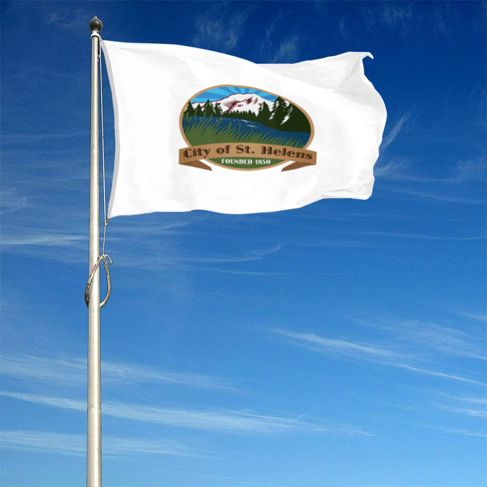 Fyon Logo of st helens, Oregon flag Banner