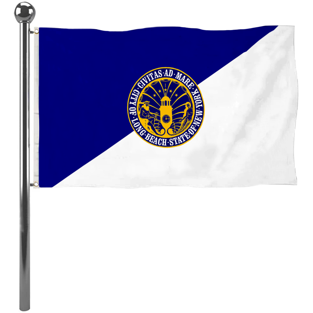 Fyon Long Beach, New York flag banner