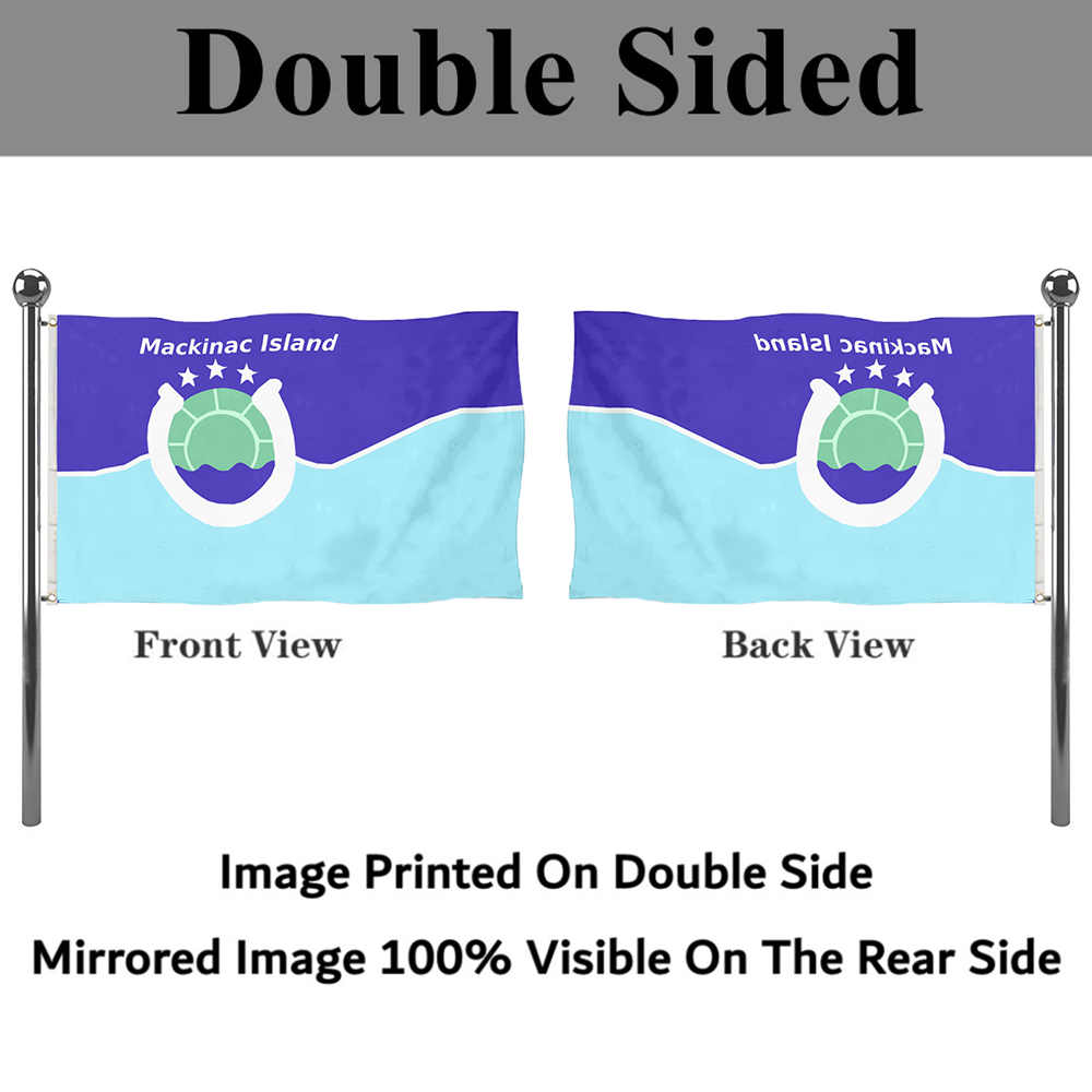 Fyon Mackinac Island, Michigan flag Banner