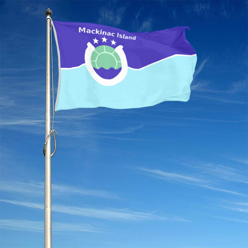 Fyon Mackinac Island, Michigan flag Banner