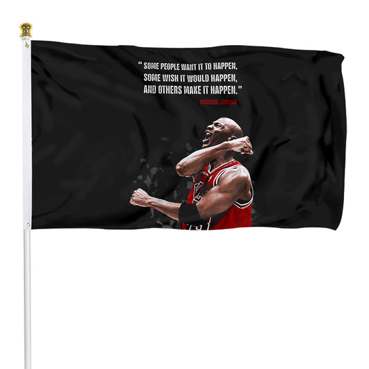 Fyon Make it Happen Jordan Quotes Funny Flag Indoor and outdoor banner