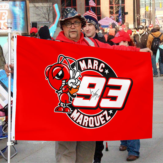 Fyon Marc Marquez 93 #Racing Flag Indoor and Outdoor Banner