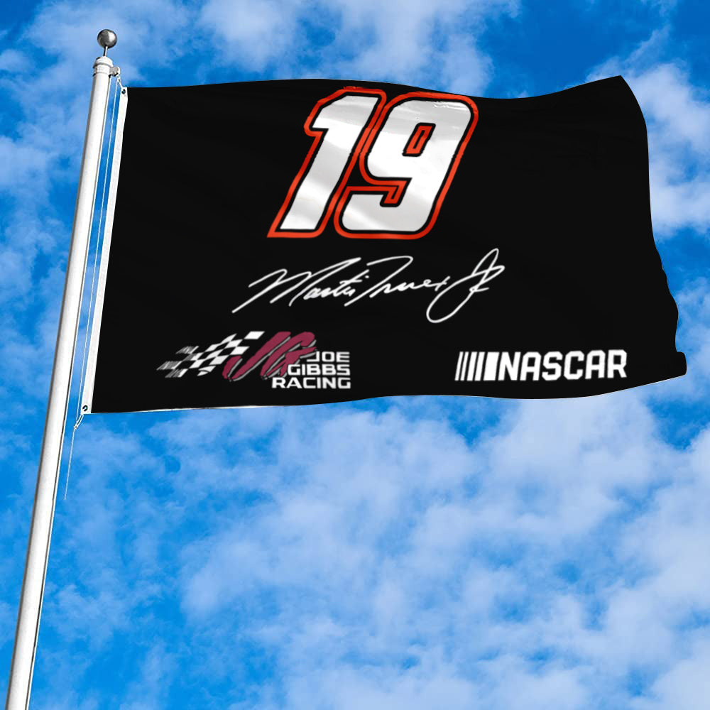 Fyon Martin Truex Jr #19 NASCAR Flag Banner