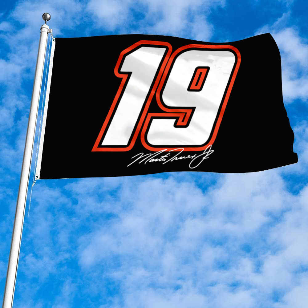 Fyon Martin Truex Jr #19 Flag Banner
