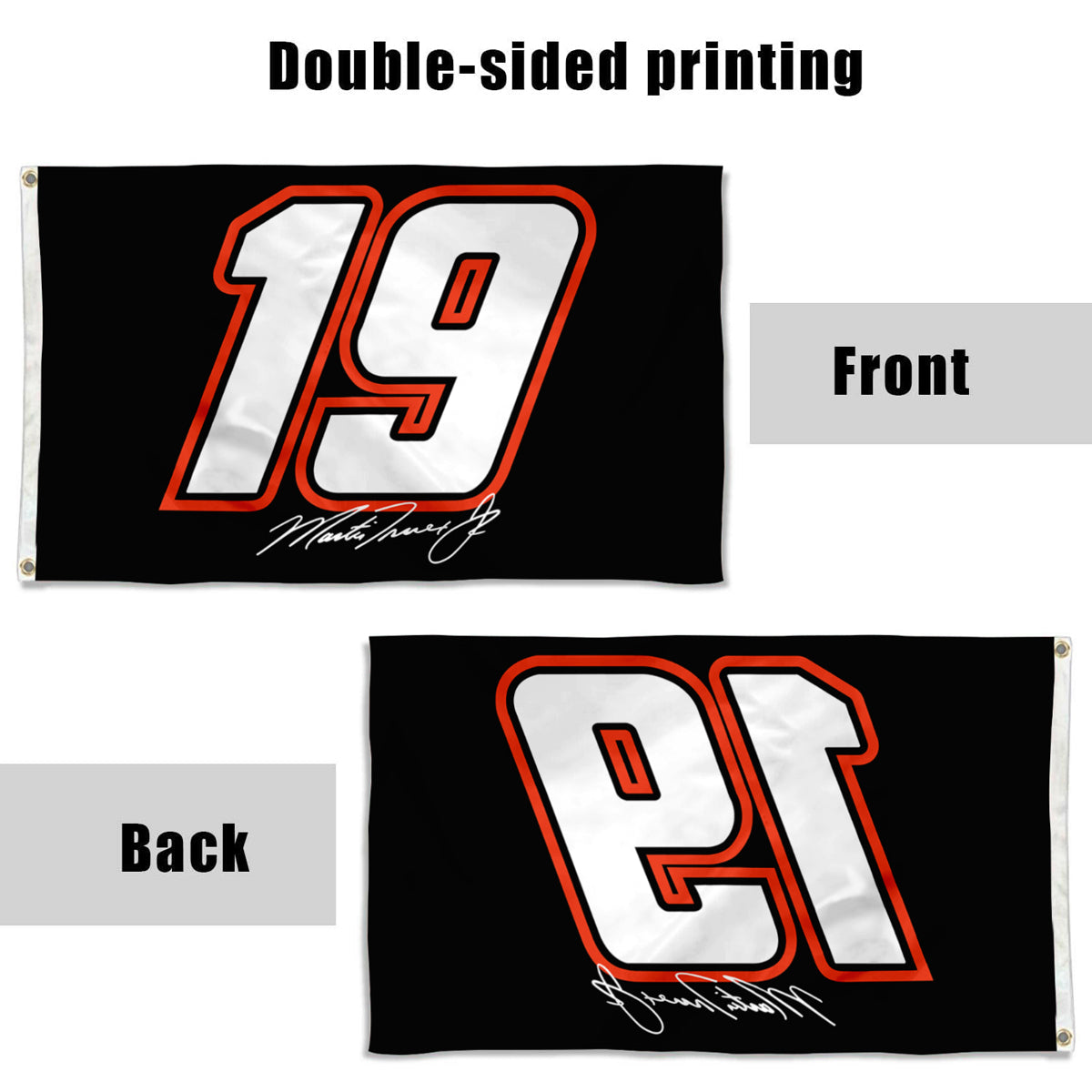 Fyon Martin Truex Jr #19 Flag Banner