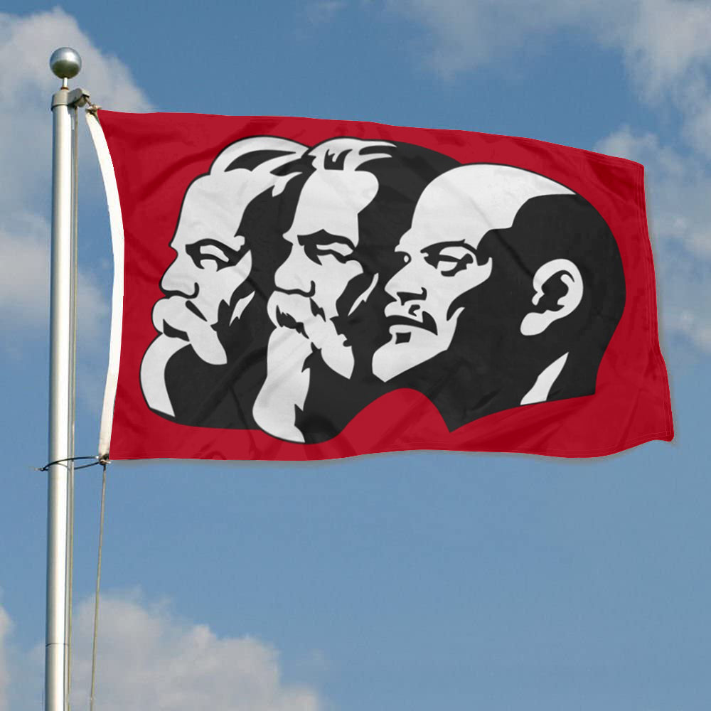 Fyon Marx Engels Lenin Flag Indoor and Outdoor Banner