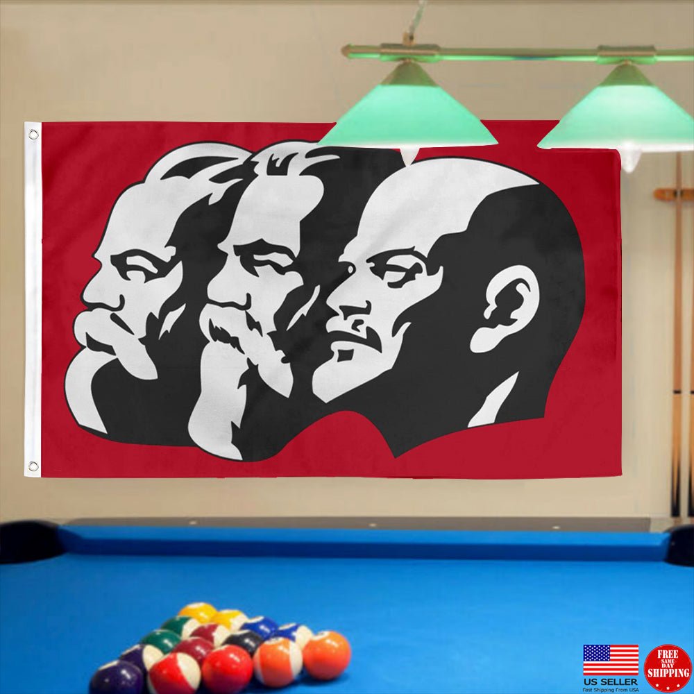 Fyon Marx Engels Lenin Flag Indoor and Outdoor Banner