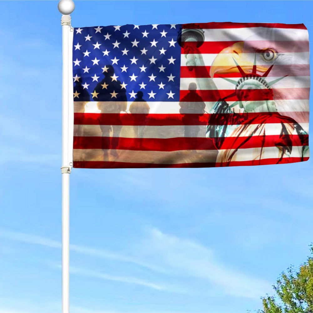 Fyon Memorial Day. American Eagle Freedom Independence Day Flag 41709 Indoor and outdoor banner