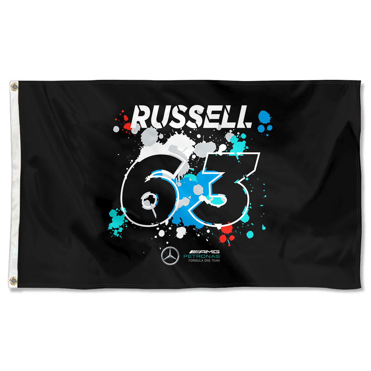 Fyon Mercedes AMG Petronas F1, 2022, George Russell #63 Flag Banner
