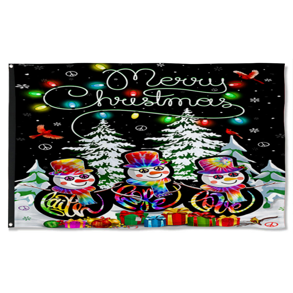 Fyon Merry Christmas Faith Hope Love Flag 41143 Indoor and outdoor banner