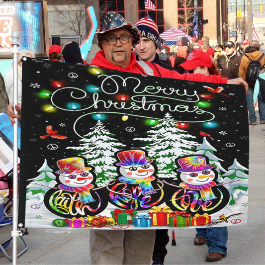 Fyon Merry Christmas Faith Hope Love Flag 41143 Indoor and outdoor banner