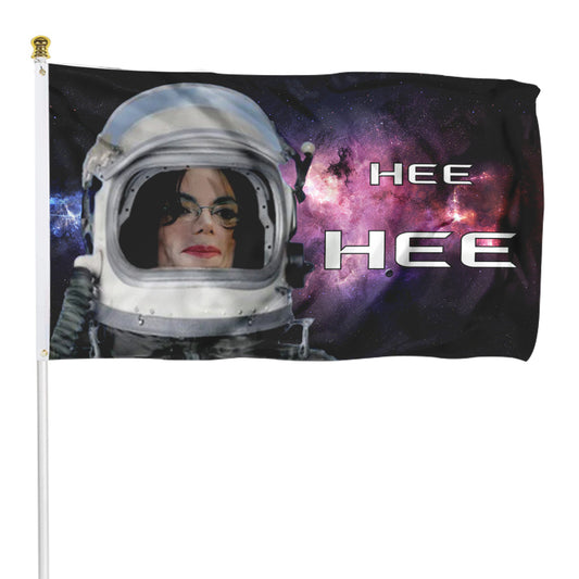 Fyon Michael Jackson Space Flag Hee Hee Indoor and outdoor banner