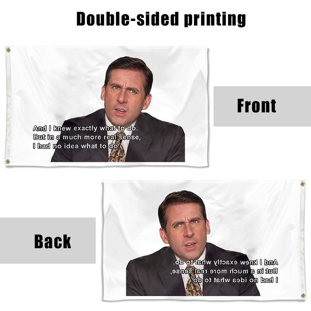 Fyon Michael Scott Quotes Funny Flag Indoor and Outdoor Banner