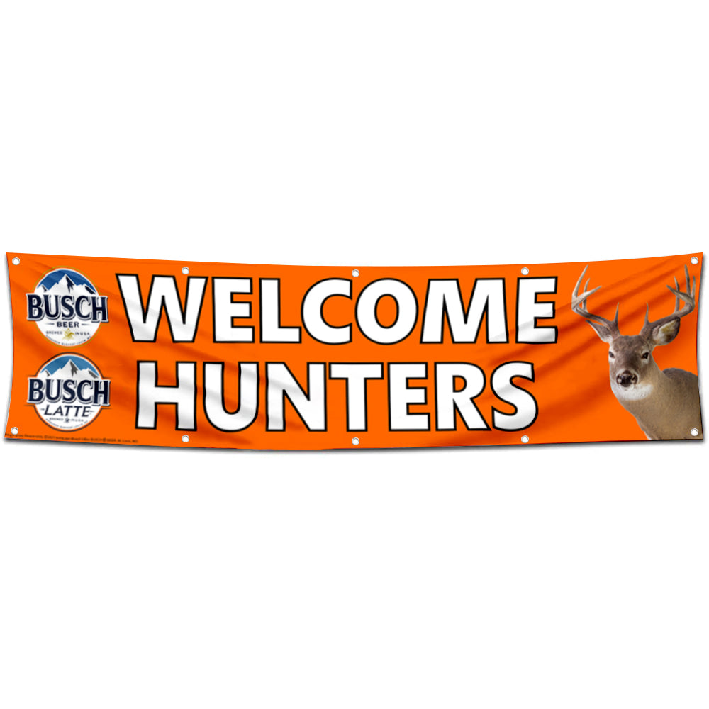 Fyon Miller Lite Welcome Hunters Flag Banner 2x8 Feet